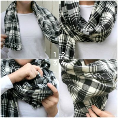 No Sew Flannel Scarf – Pinned and Repinned